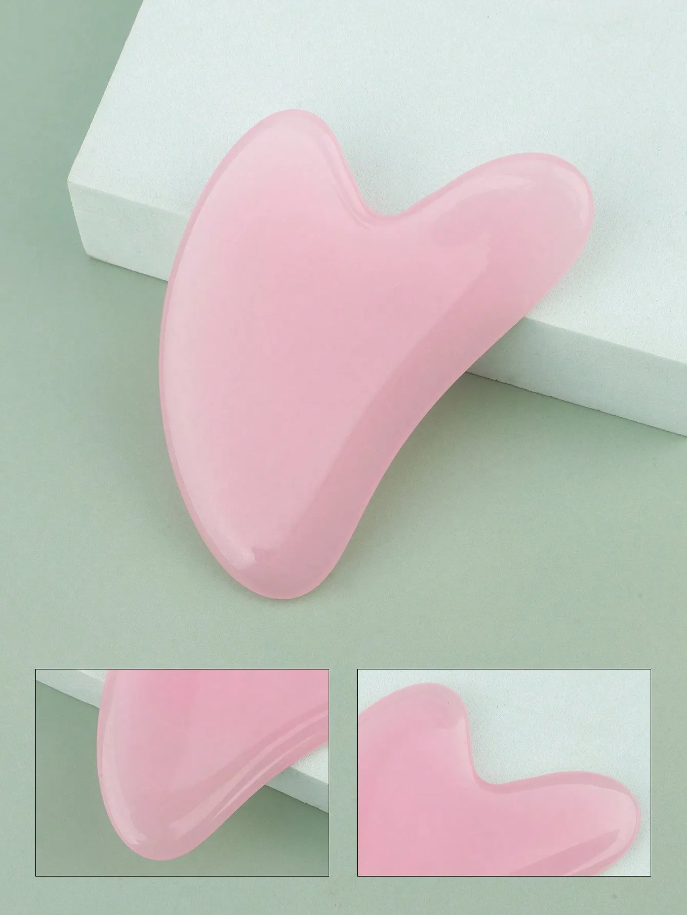 1pc Facial Massage Roller Resin Heart Shaped Massage Plate Eyeball Massage Tendon Board Beauty Plate