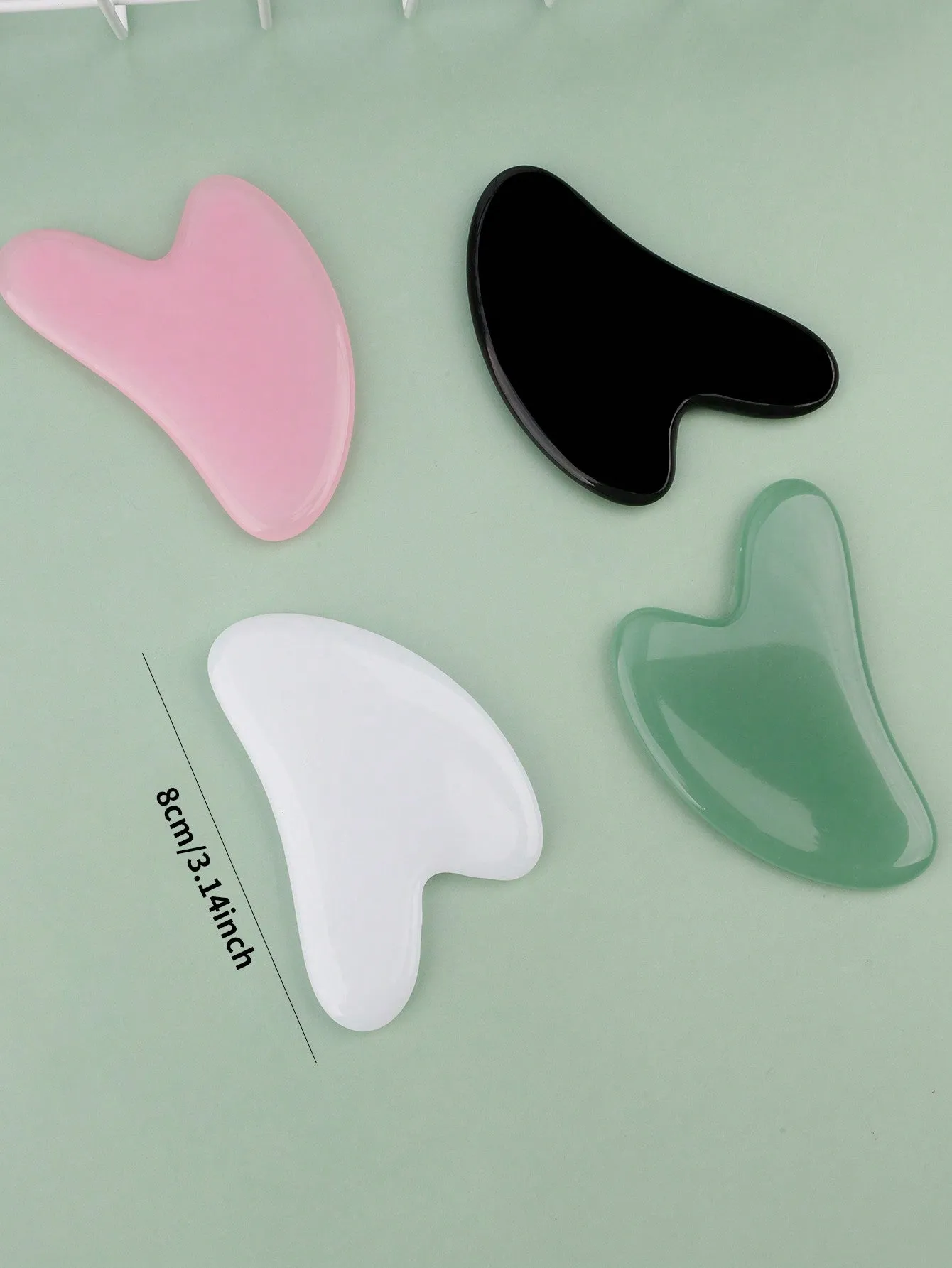 1pc Facial Massage Roller Resin Heart Shaped Massage Plate Eyeball Massage Tendon Board Beauty Plate