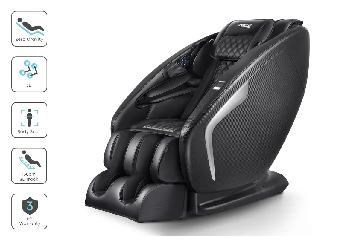 3D Deep Tissue Massage Chair with SL-Track, Livemor