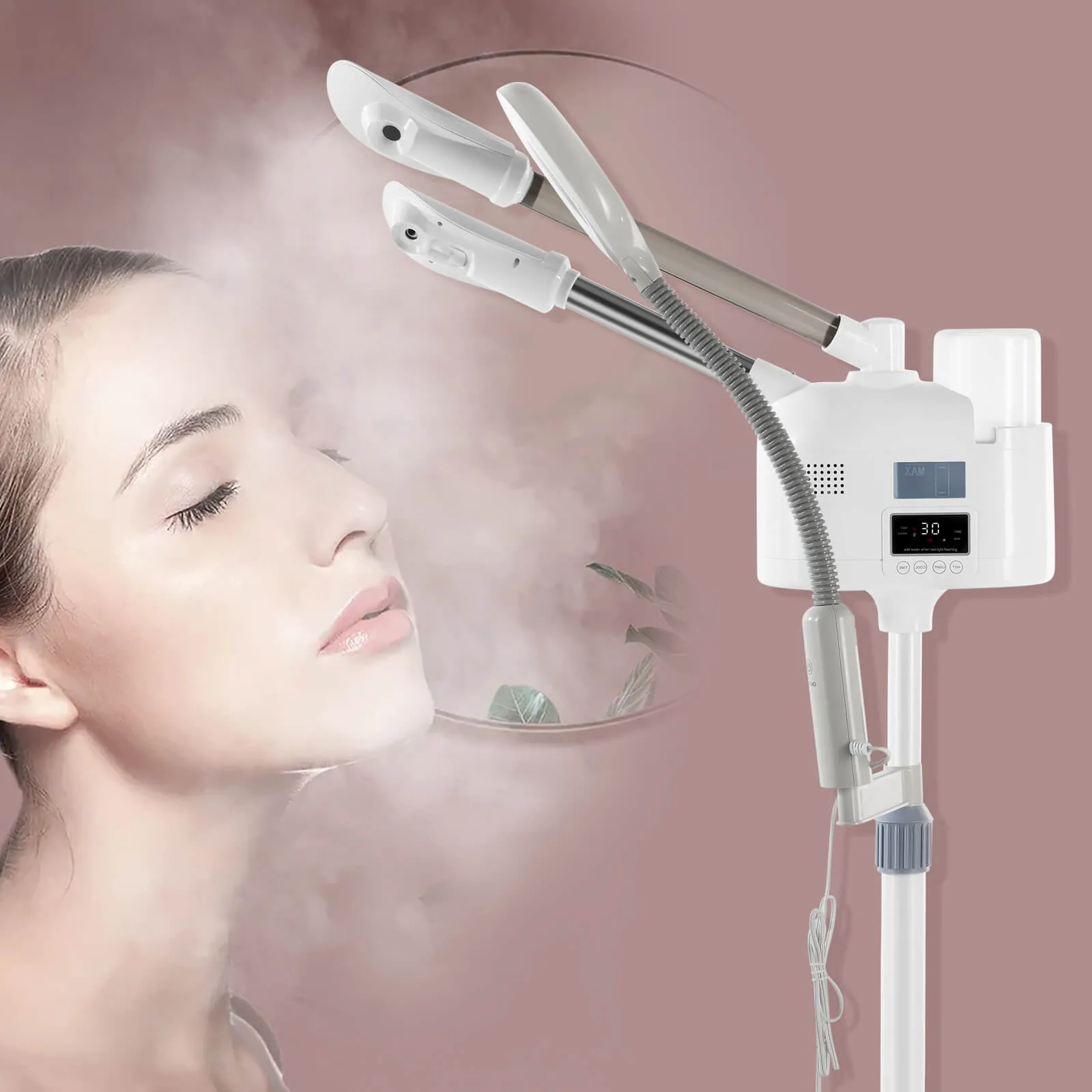 #4018 Professional 3 in 1 Facial Steamer esthetician steamer with hot & cold nozzle