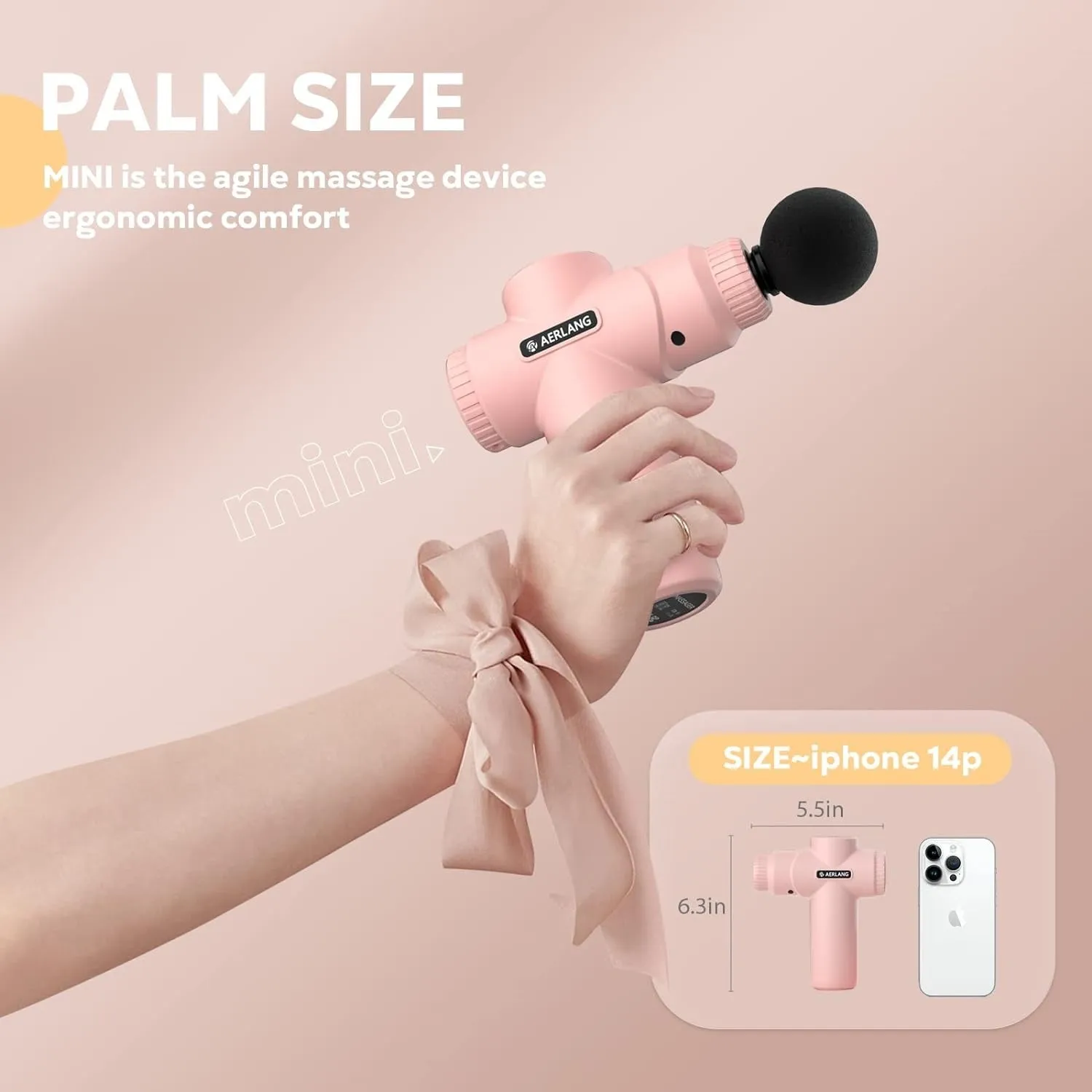 AERLANG Pink Mini Massage Gun