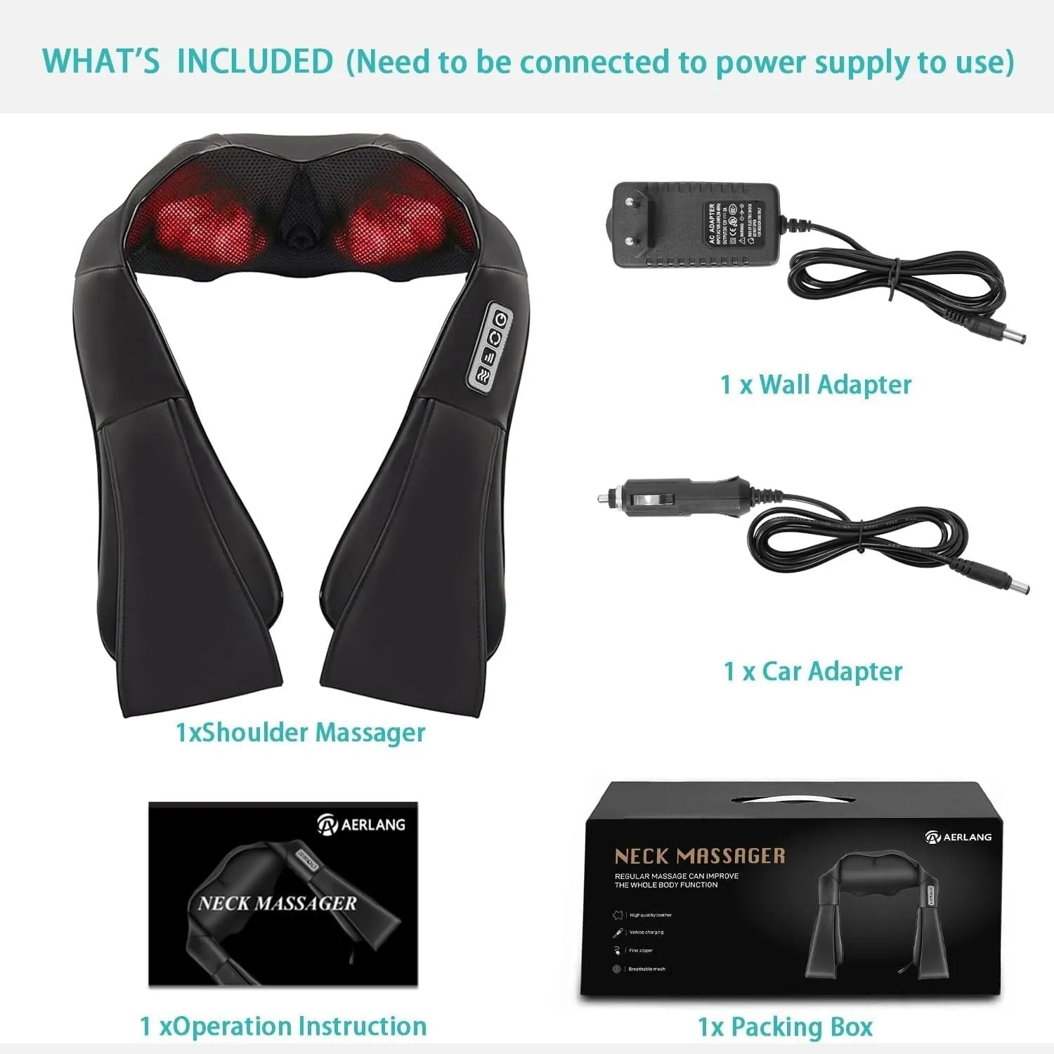 AERLANG Shiatsu Back and Neck Massager