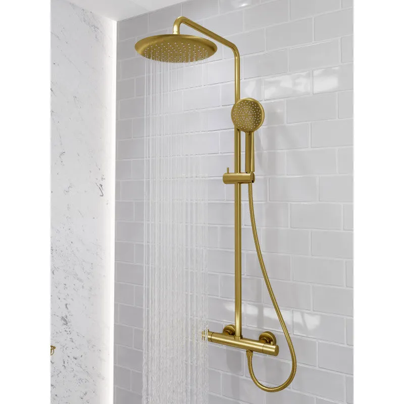 ANZZI Heavy Rainfall Stainless Steel Shower Bar with Hand Sprayer