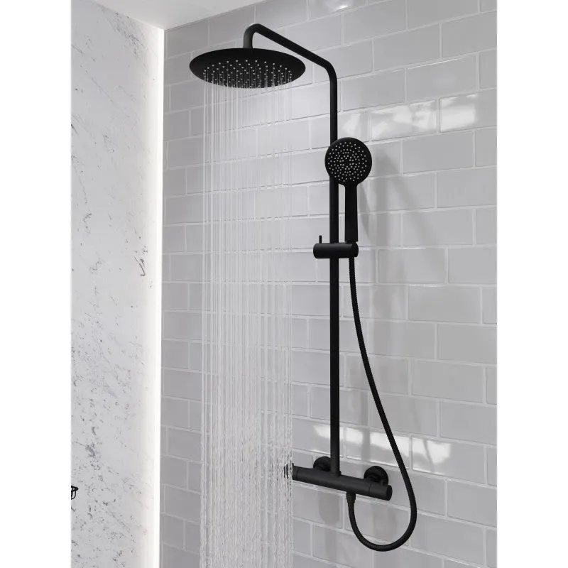 ANZZI Heavy Rainfall Stainless Steel Shower Bar with Hand Sprayer