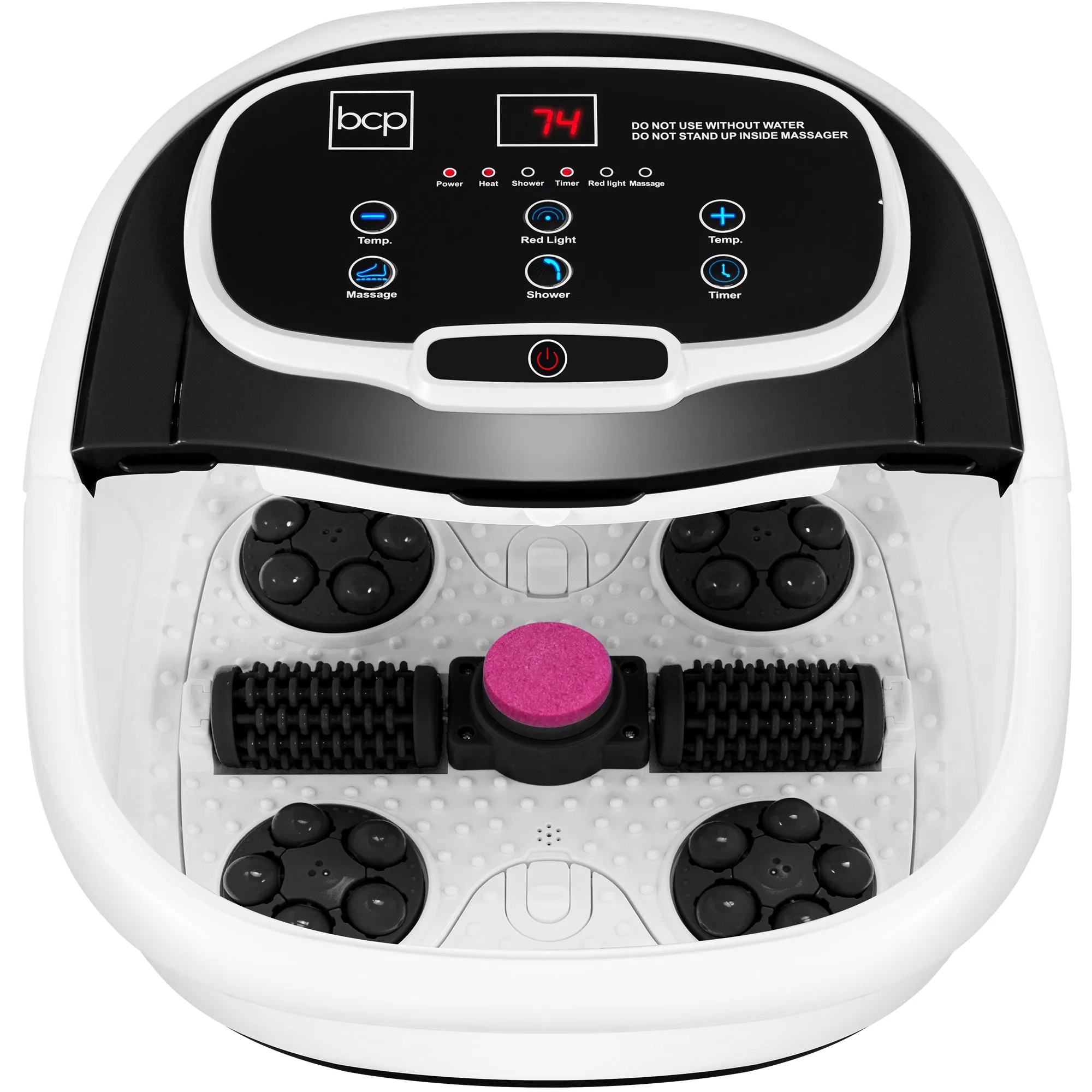 Automatic Heated Shiatsu Massage Foot Bath Spa w/ Pumice Stone