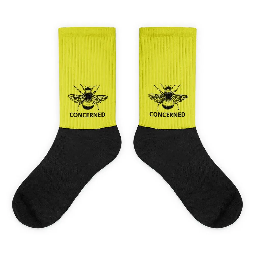 Bee Concerned Socks Global Warming Climate Change Environment Gift Earth Planet Water Bumblebee