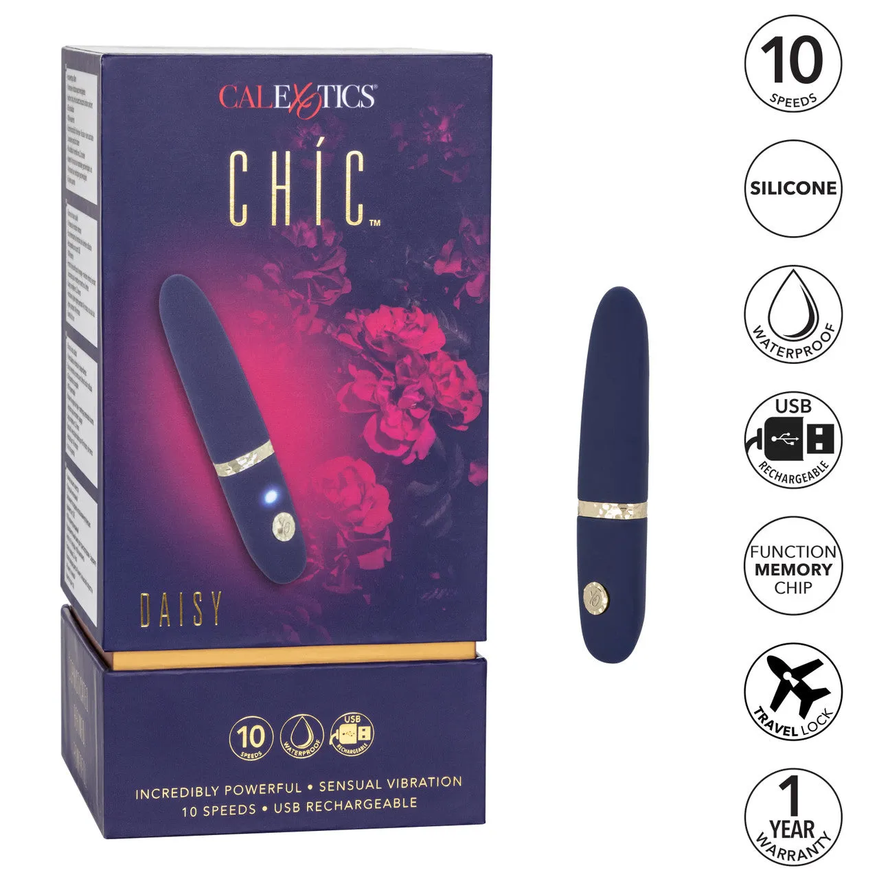 CalExotics Chic Daisey Silicone Rechargeable Stimulator