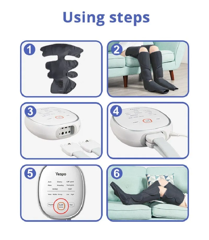 Calf/Foot/Leg Air Compression Massager Heated Circulation