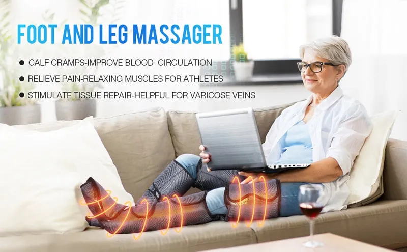 Calf/Foot/Leg Air Compression Massager Heated Circulation