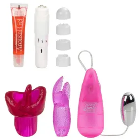 California Exotic Pink Waterproof Clitoral Massager Kit for Her