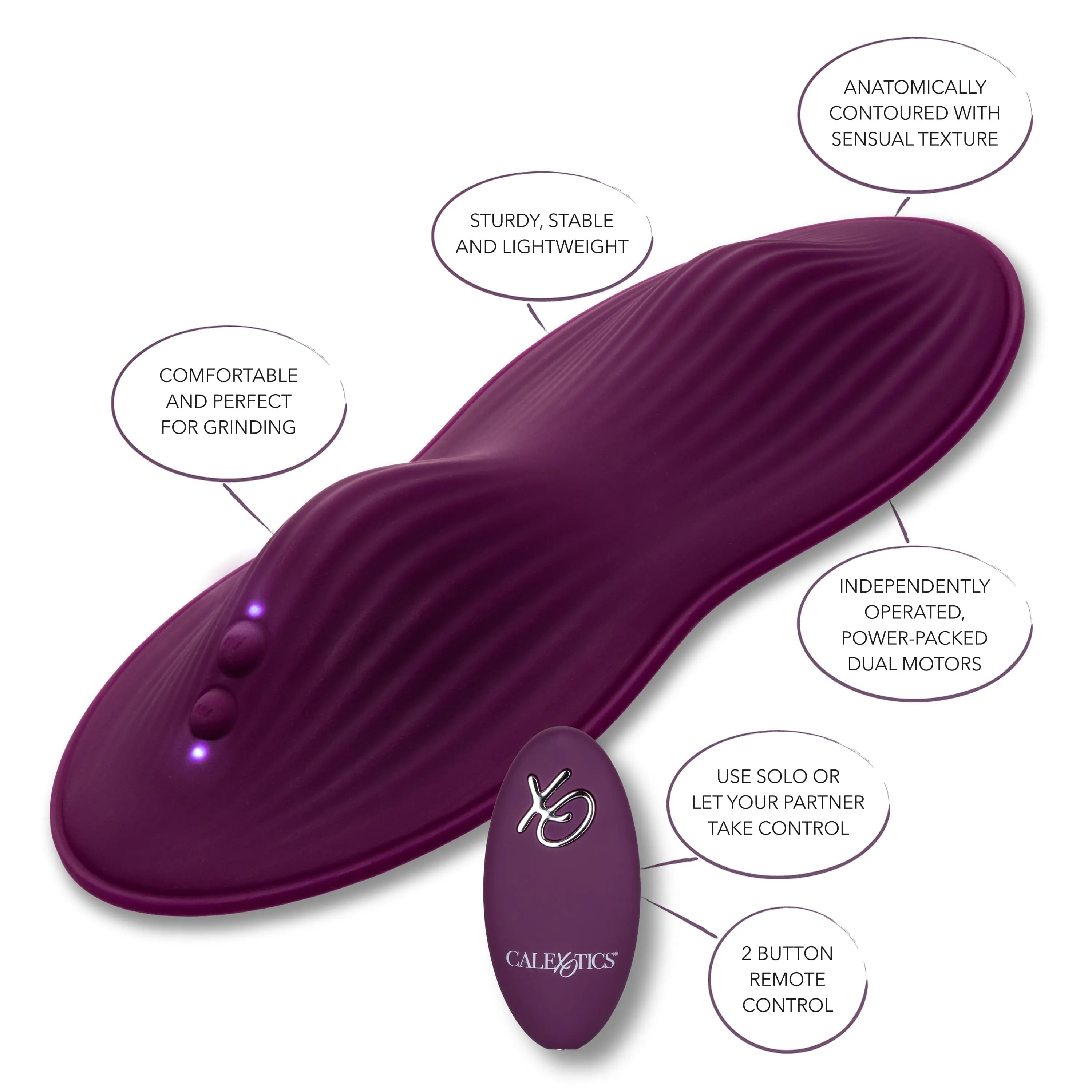 California Exotics - Lust Remote Control Dual Rider Clit Massager (Purple)