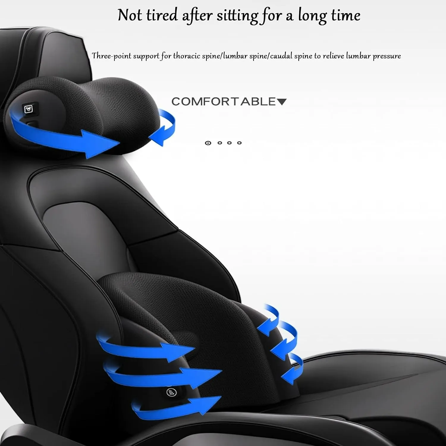 Car Neck  and Waist Support Massage Pillow - Ultimate Driving Comfort