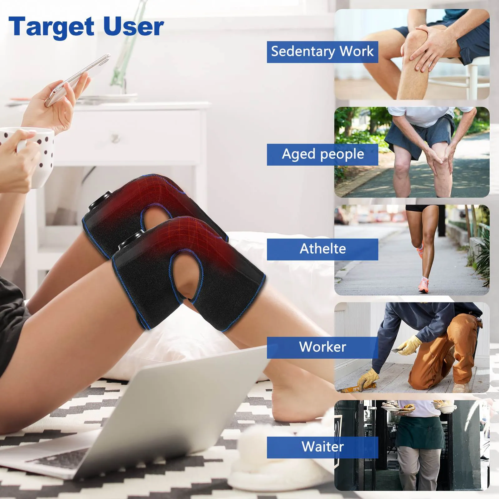 CINCOM Knee Massager with Heat 066K