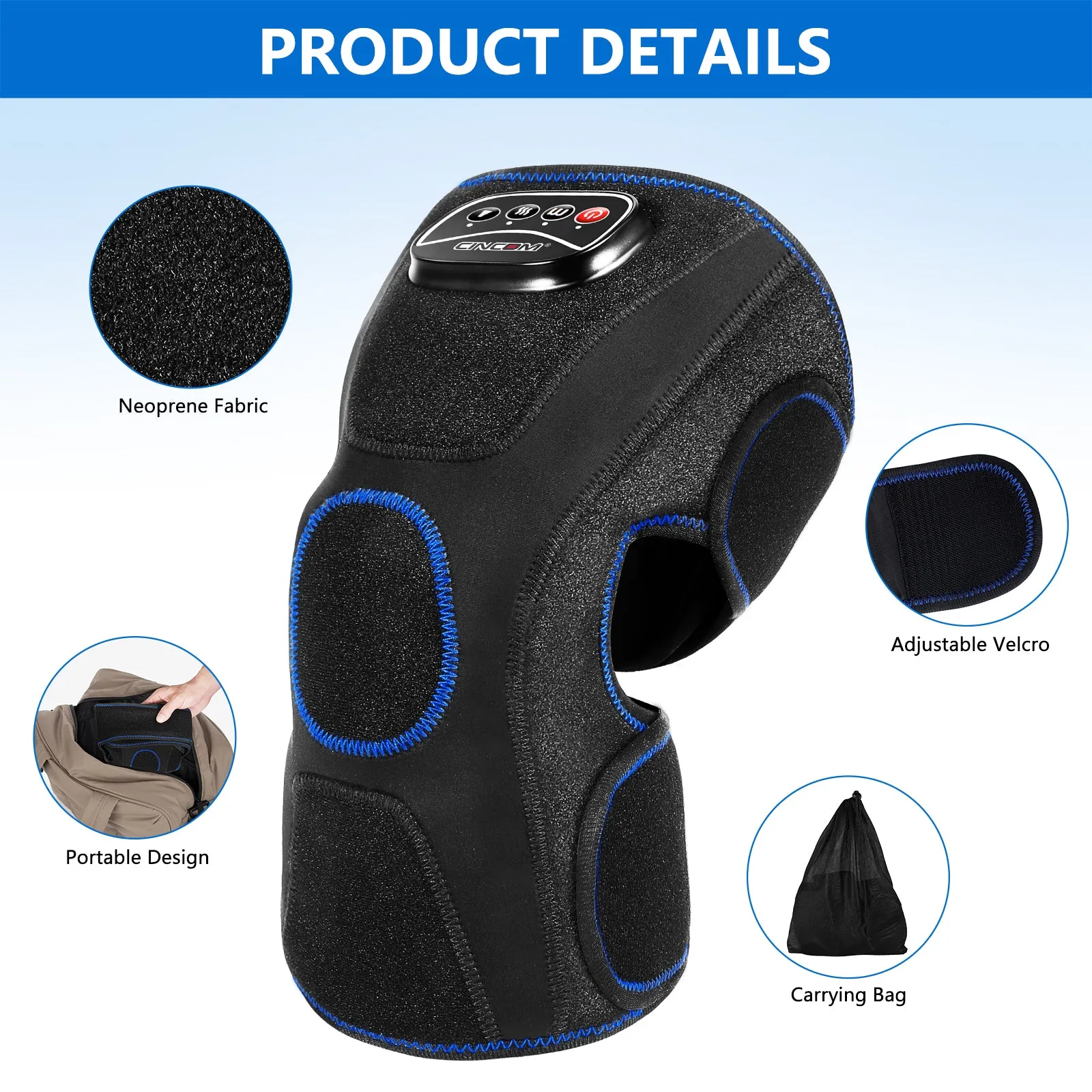 CINCOM Knee Massager with Heat 066K