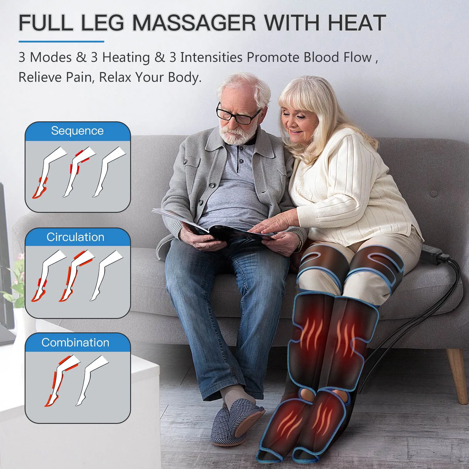 CINCOM Leg Massager with Heat 080A & Knee Massager 066K