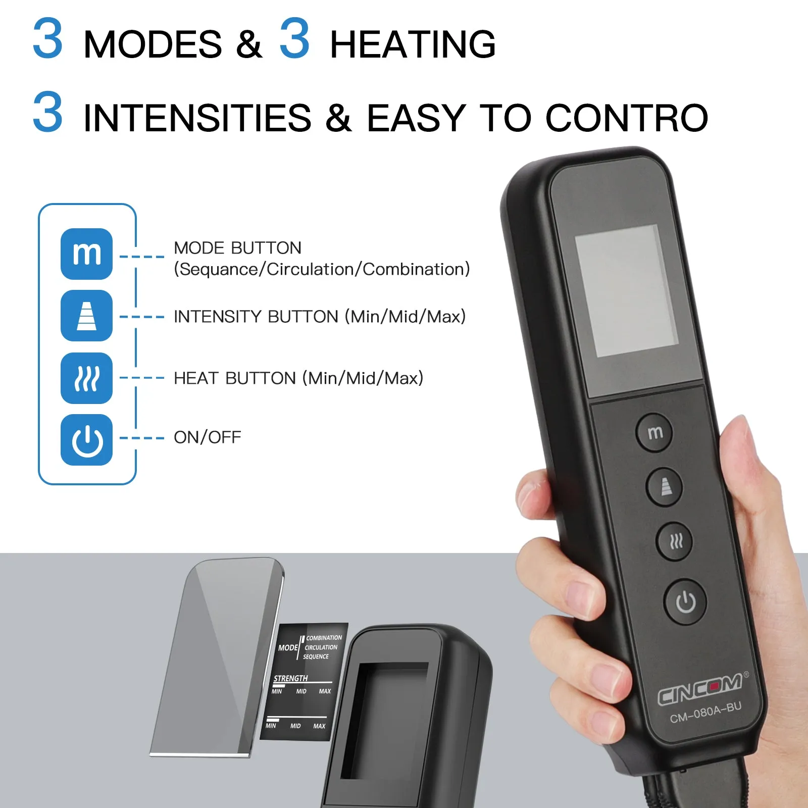 CINCOM Leg Massager with Heat 080A & Knee Massager 066K