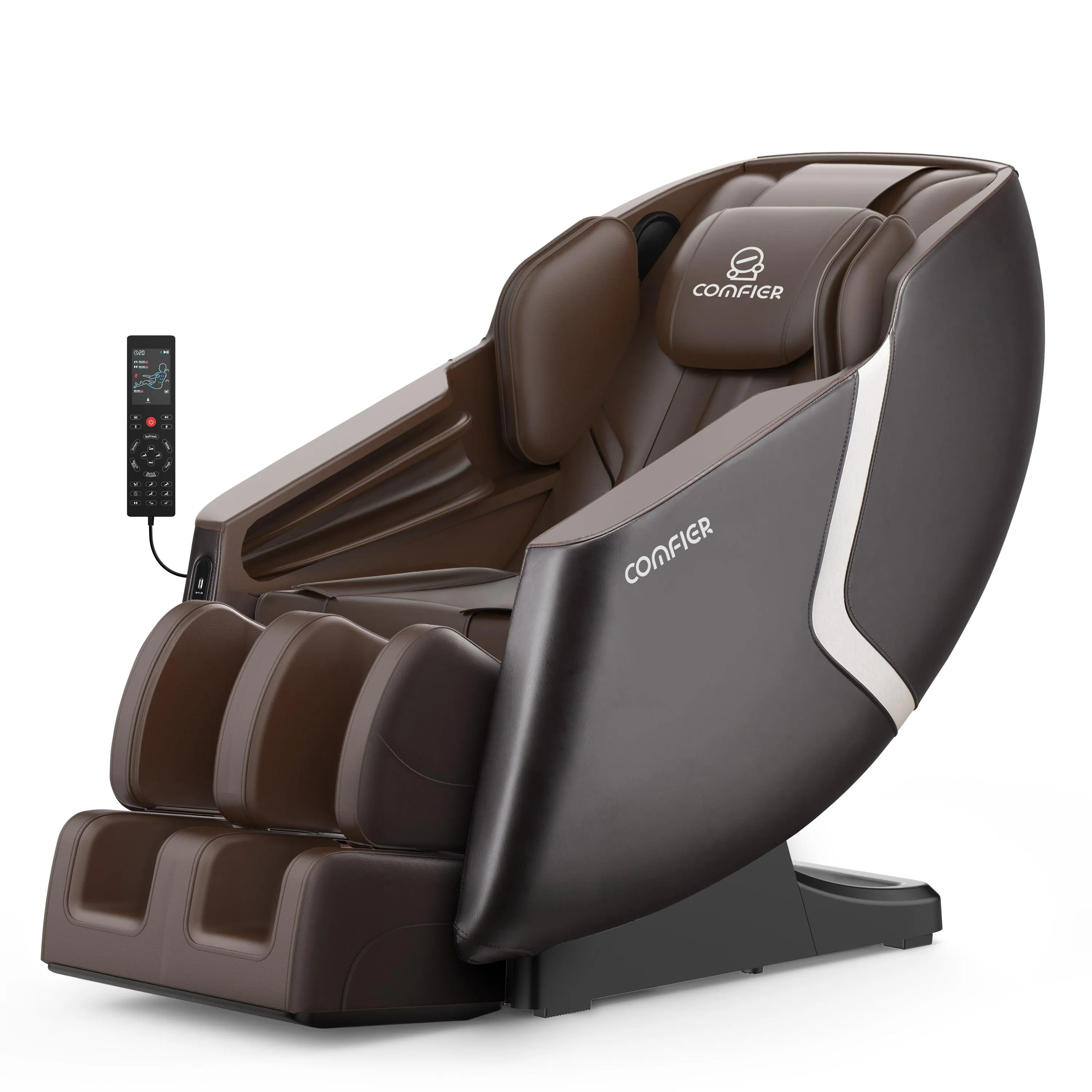 COMFIER Full Body Massage Chair with Zero Gravity Reclining Function and SL Track - Model CF-9212BR