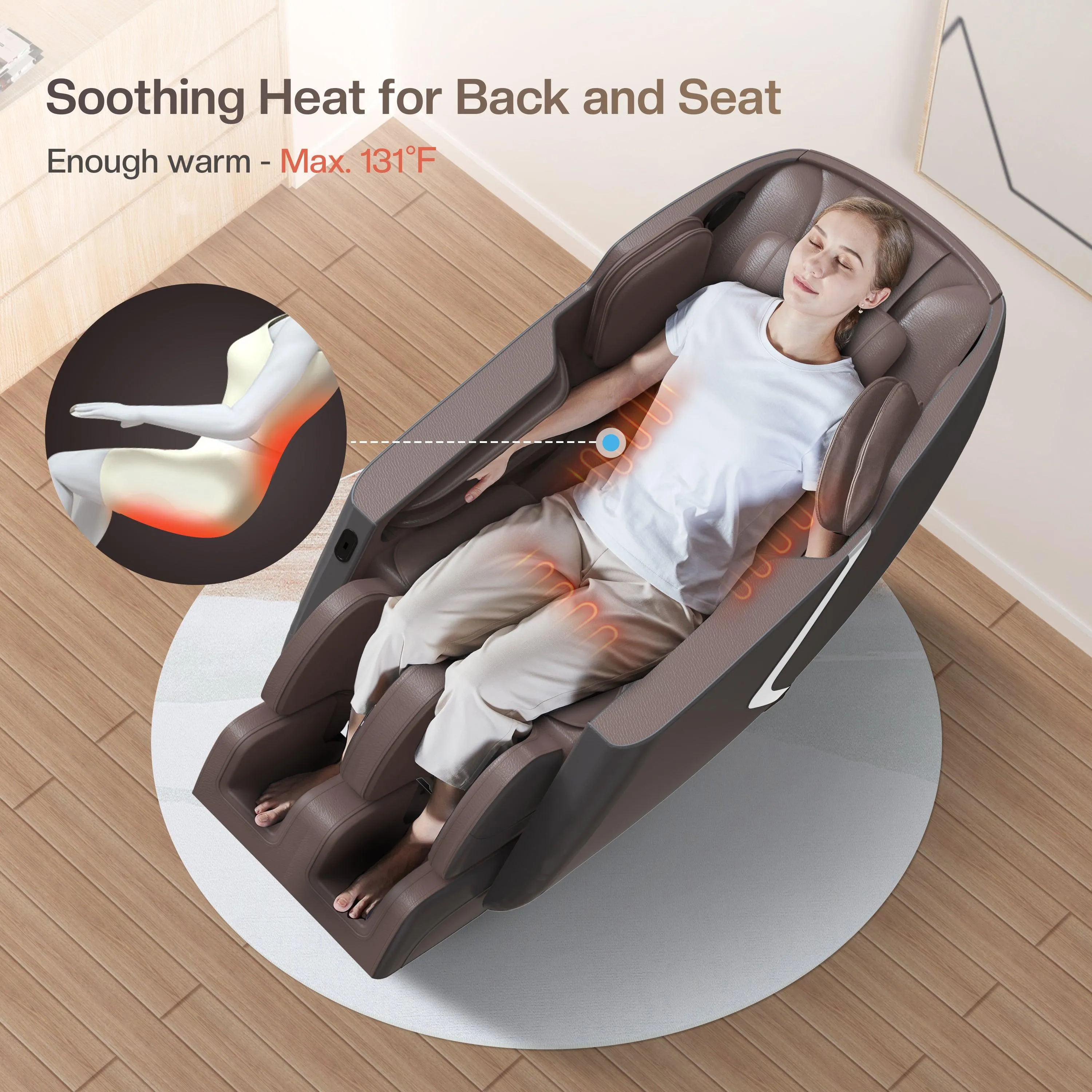 COMFIER Full Body Massage Chair with Zero Gravity Reclining Function and SL Track - Model CF-9212BR