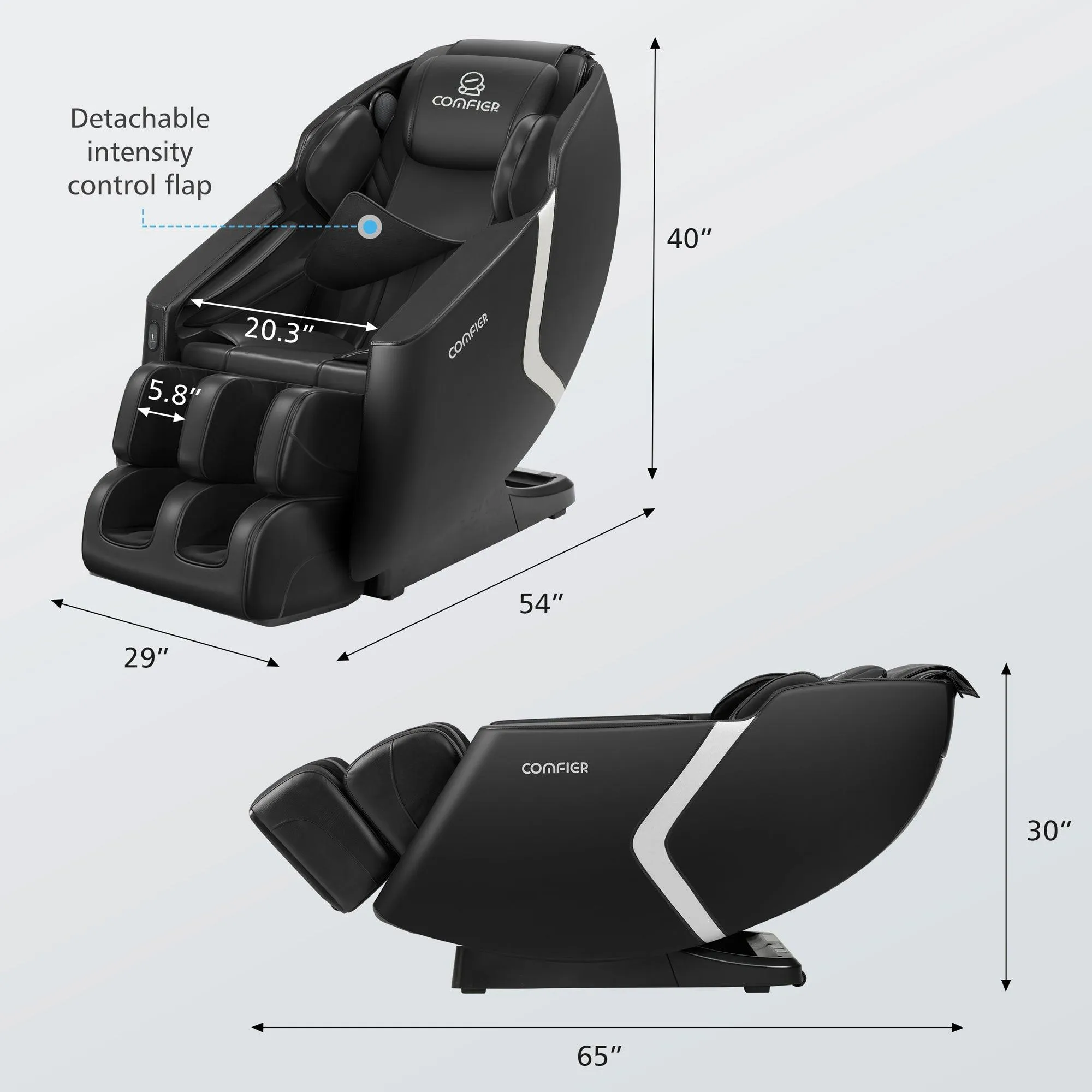 Comfier Massage Chair Recliner, AI-powered, Full Body Massage Recliner Chair, Zero Gravity, Bluetooth Speaker