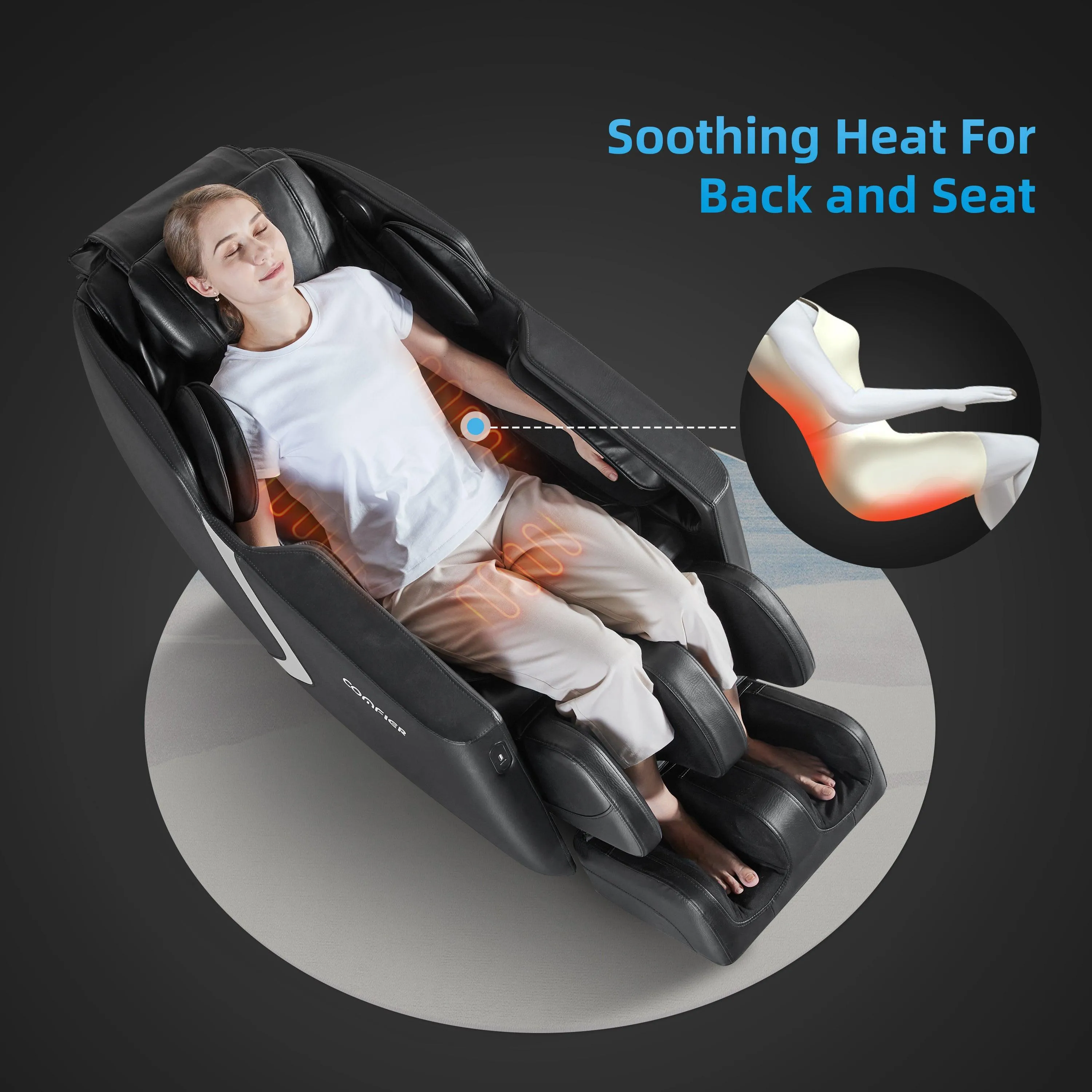 Comfier Massage Chair Recliner, AI-powered, Full Body Massage Recliner Chair, Zero Gravity, Bluetooth Speaker