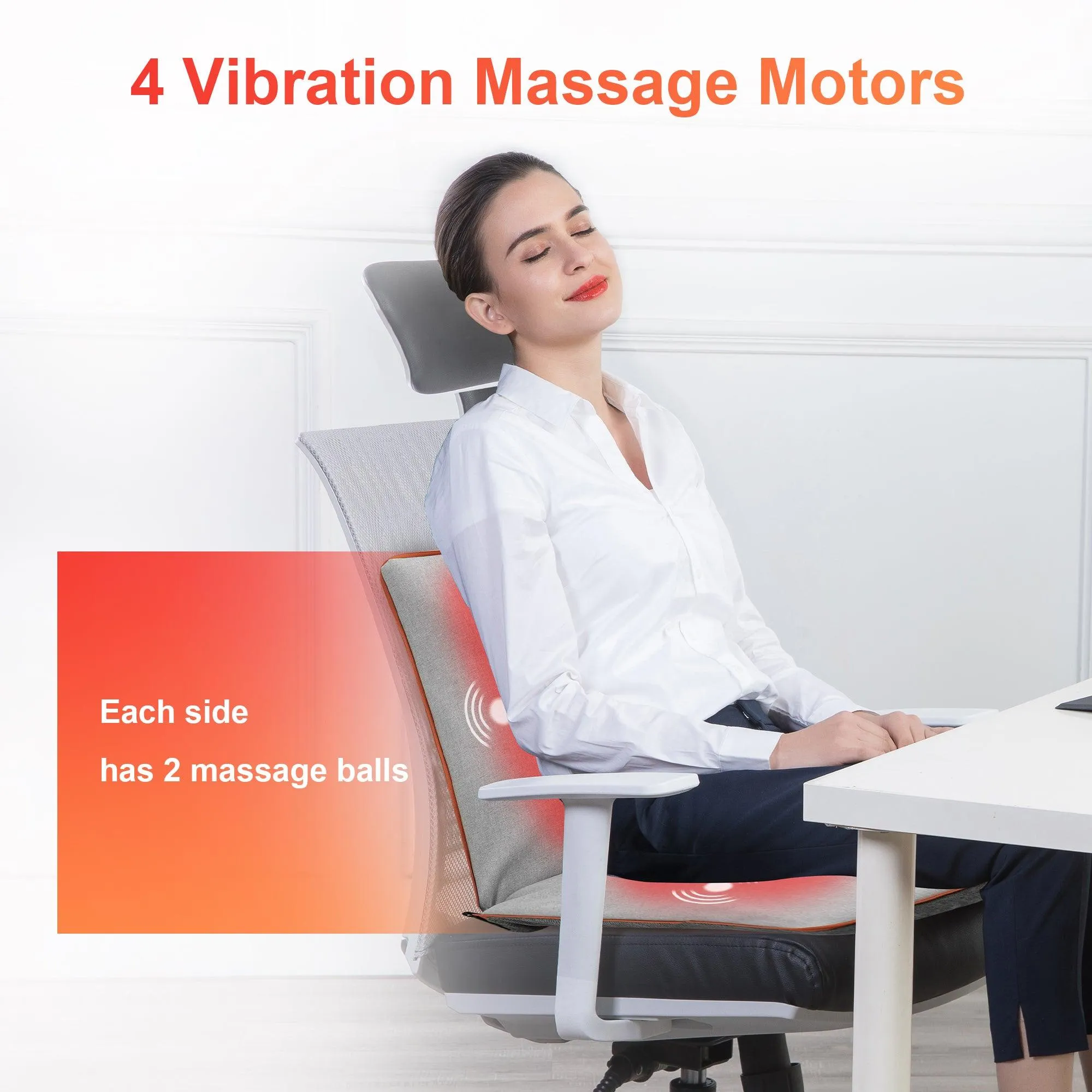 COMFIER Vibration Massage Seat Cushion with Heat --CF-1230V