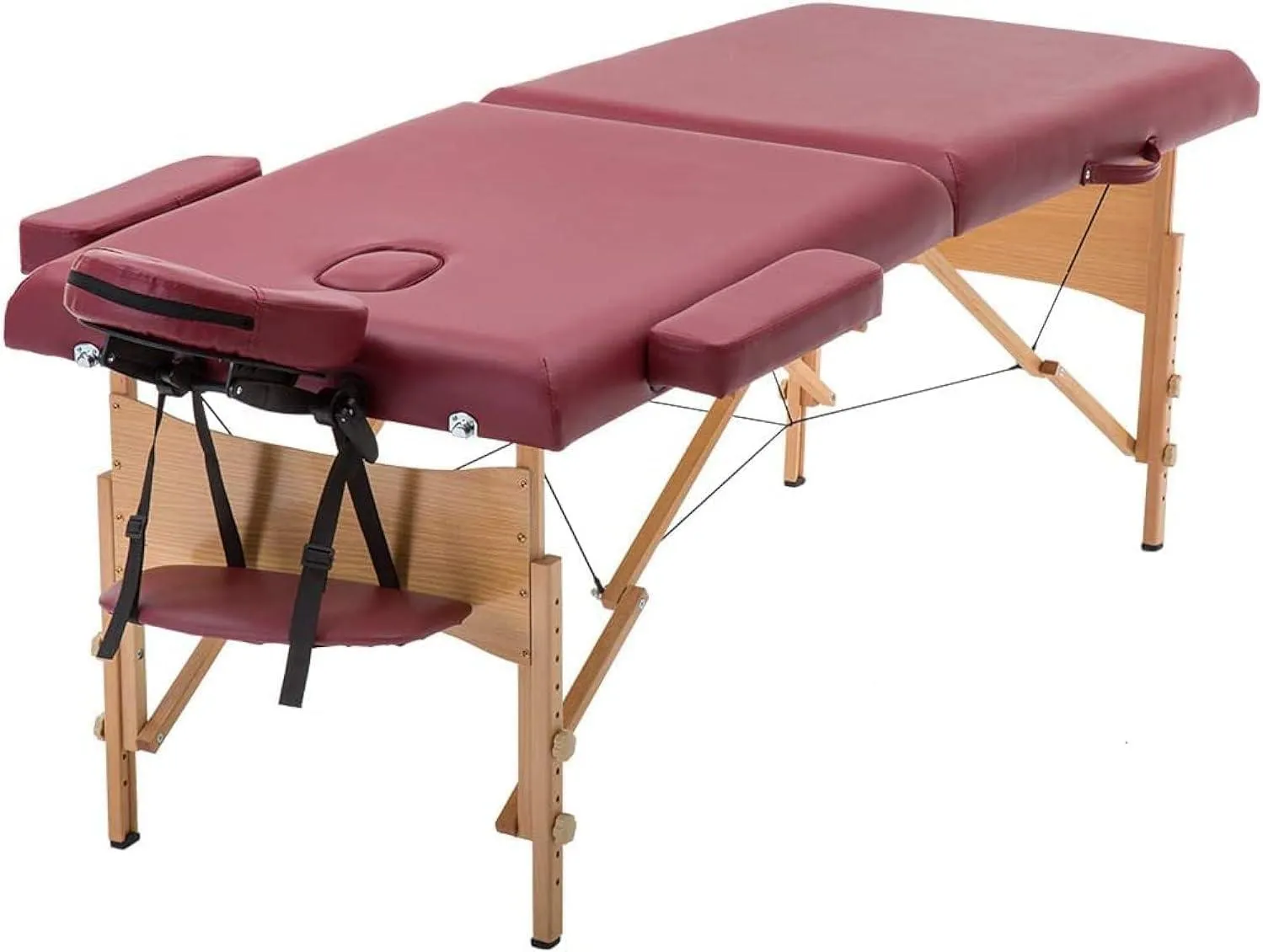 COOLBABY KYBJ-304 Portable Fitness Massage Table Professional Adjustable Folding Bed With 3 Sections Wooden Frame Ergonomic Headrest With Carrying Bag