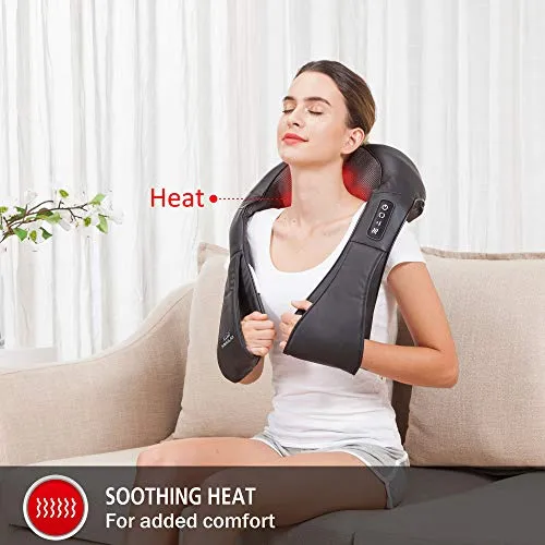 Cordless Shiatsu Neck and Shoulder Massager with Heat