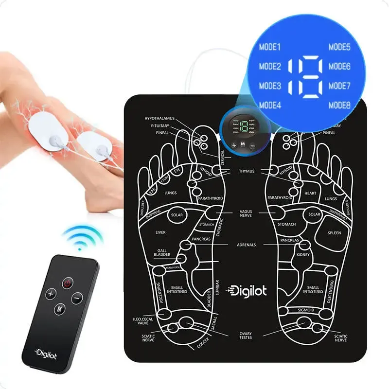 Discover Ultimate Relaxation: Digilot'S Complete EMS Foot and Full Body Massager Set | Includes Massage Pads, Extra-Thick Foot Pad for Larger Feet, Neck Pad, Stylish Carry Bag, and USB Charger - Elevate Your Comfort and Wellness Journey Today