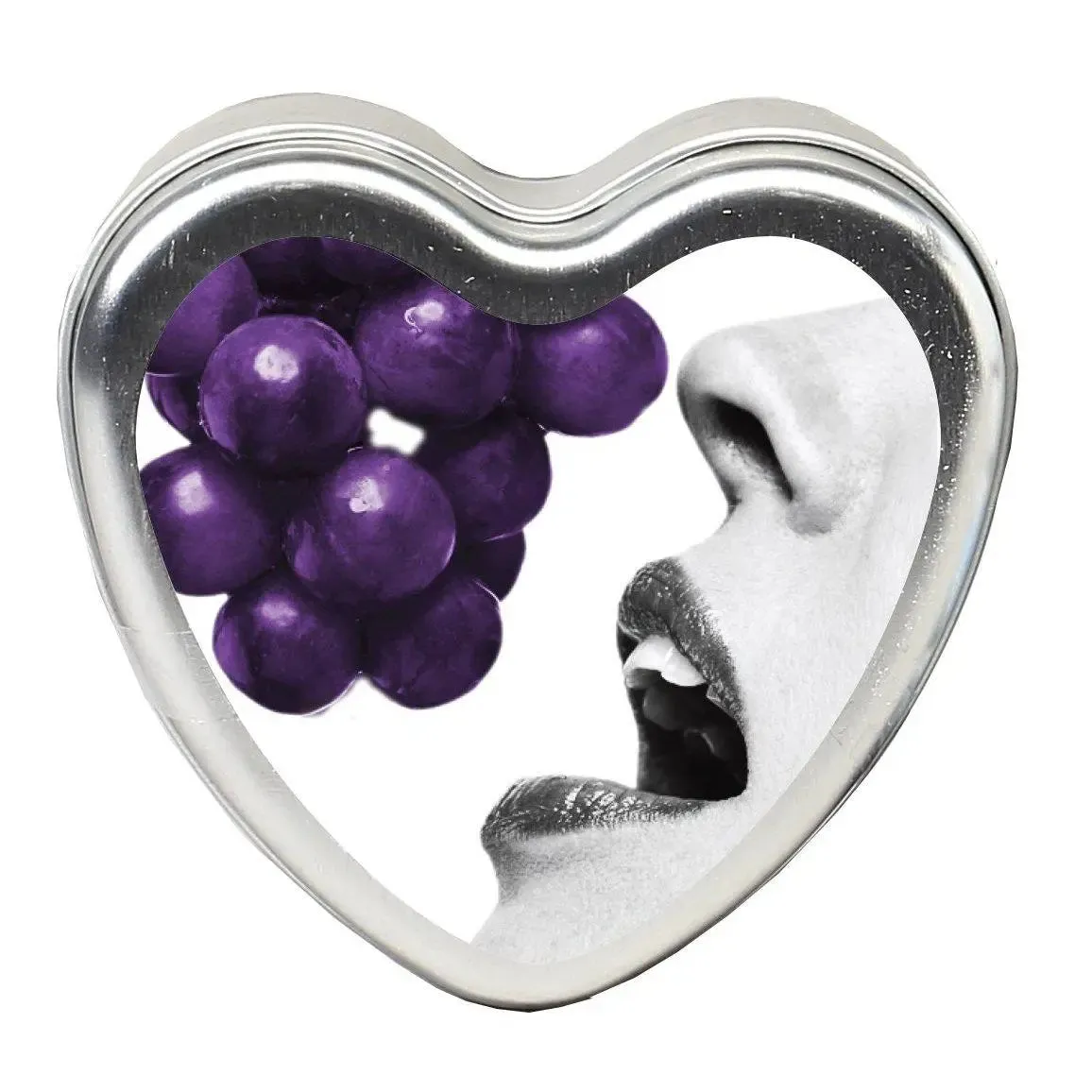 Edible Heart Candle - Grape - 4 Oz.