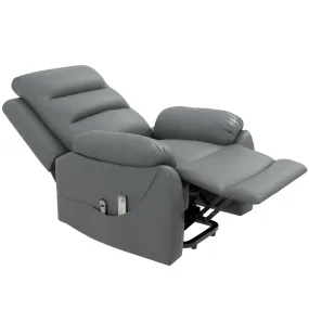 Electric Riser and Recliner Chairs for Elderly, PU Leather Power Lift Recliner Armchair with Vibration Massage, Side Pockets