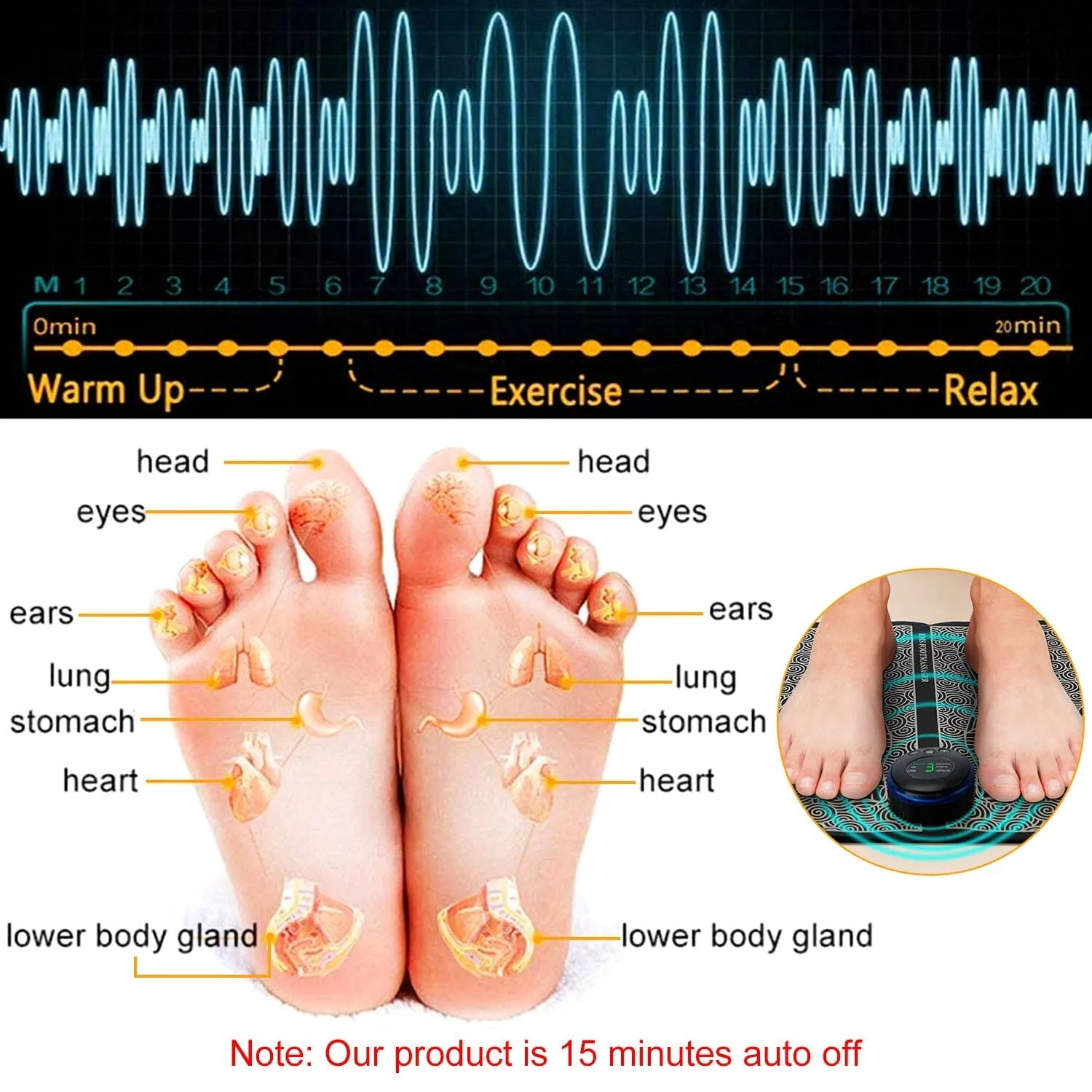 EMS Foot Massage Pad Electric Stimulator