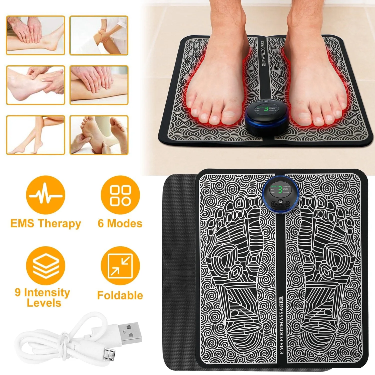 EMS Foot Massage Pad Electric Stimulator