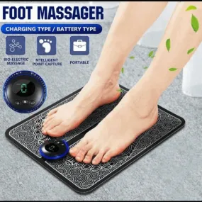 EMS Foot Massager Mat Portable Folding Feet Massage Pad USB Rechargeable