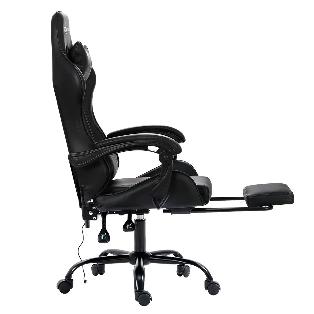 Ergonomic Massage Gaming Chair with Footrest - Artiss