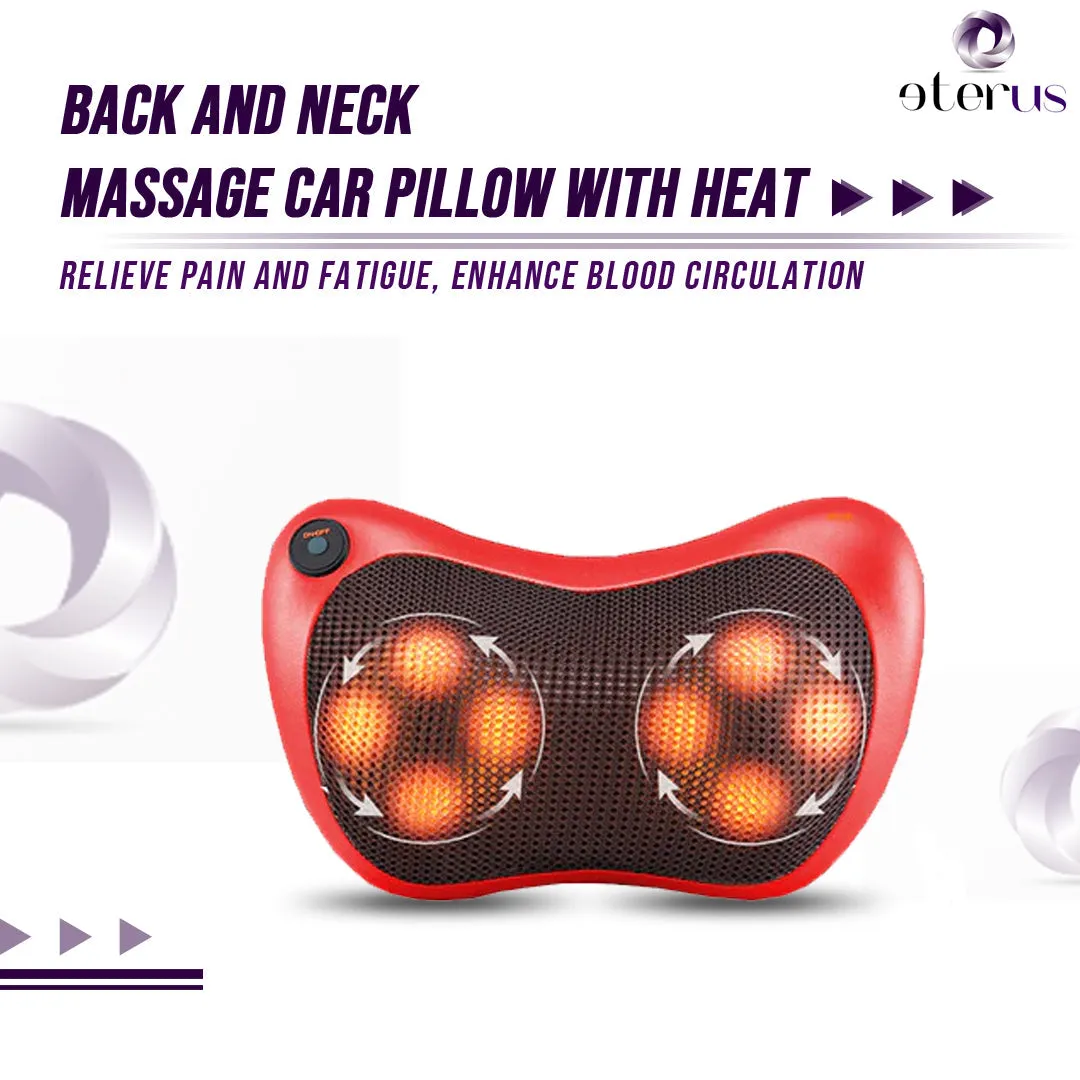 Eterus Back and Neck Massage Pillow w/Heat