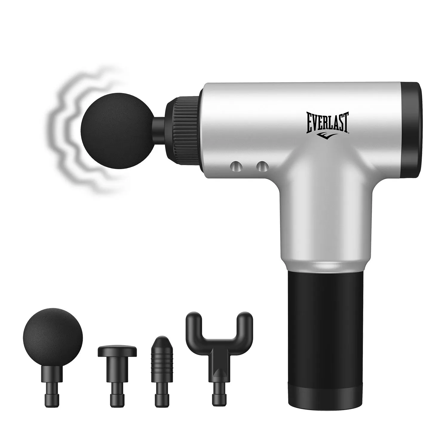 Everlast Beast Premium 6-Speed Deep Muscle Massage Gun with 4 Interchangeable Heads - Durable & Rugged