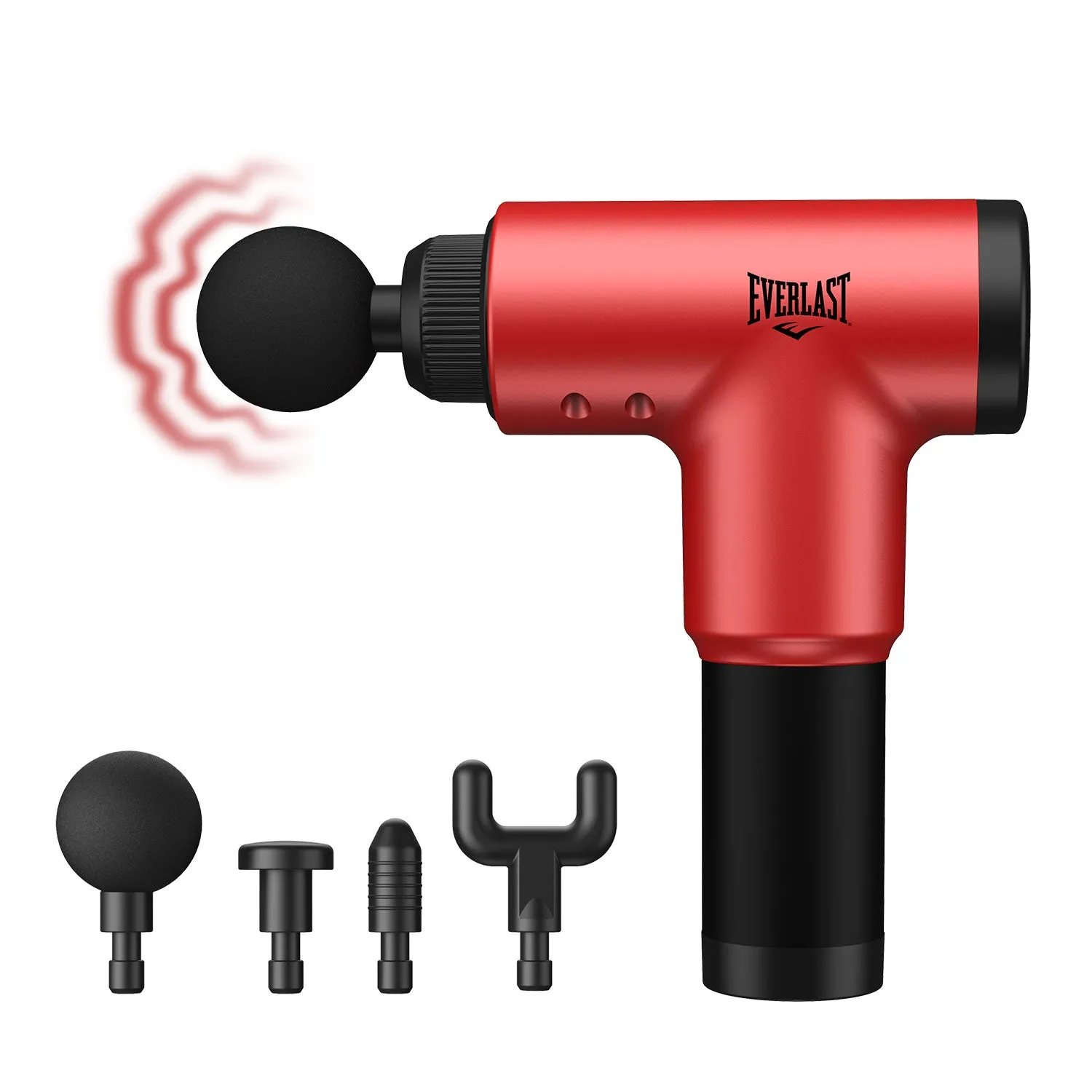 Everlast Beast Premium 6-Speed Deep Muscle Massage Gun with 4 Interchangeable Heads - Durable & Rugged