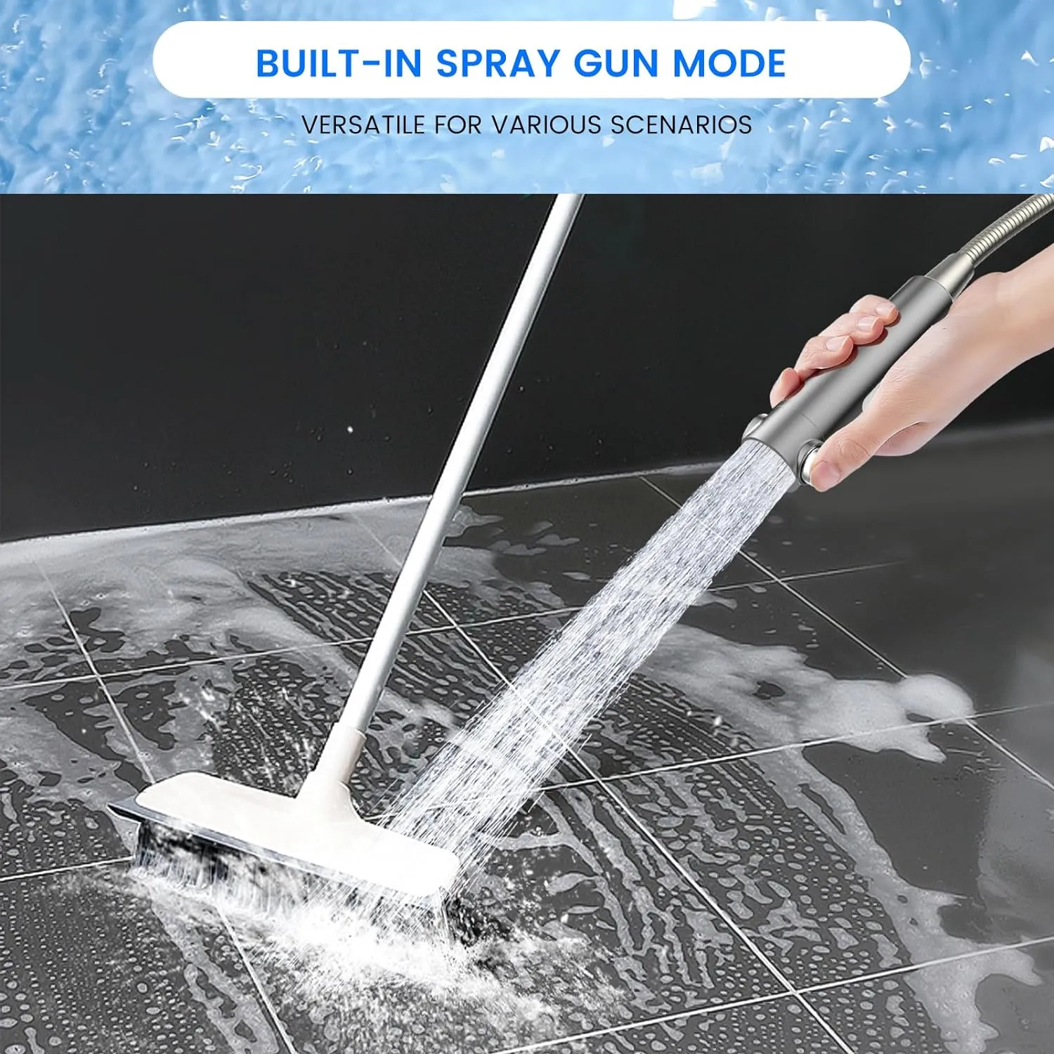 Filtered Shower Head, High Pressure Water Flow and Multiple Spray Modes Shower Head with Filter and ON/OFF Switch for Pets Bath