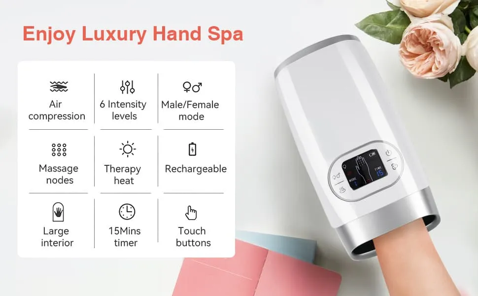 Hand massager machine | OrthoPro | Cordless Electric Hand Massager with Compression