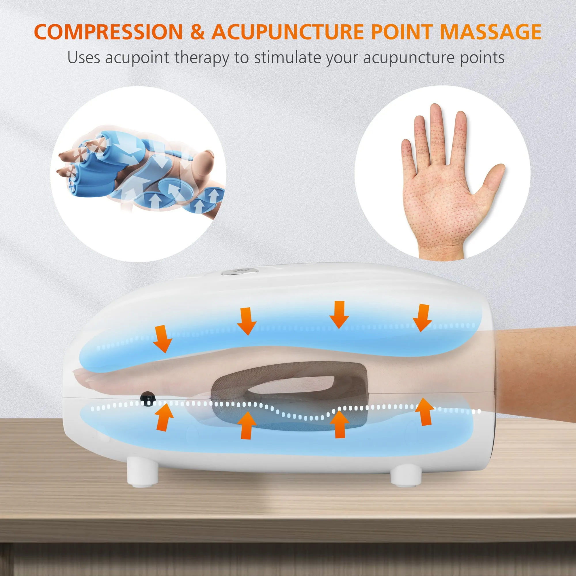 Hand Massager with Heat, Compression and Vibration - SL-489