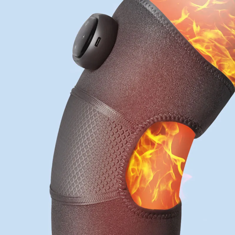 Heated Knee Brace Wrap with Massager for Pain Relief- Type C Rechargeable