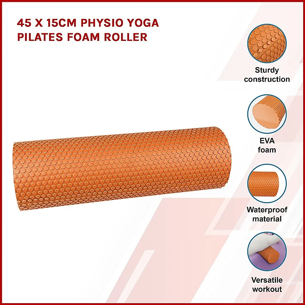 High-Density EVA Foam Roller 45x15cm for Yoga & Pilates