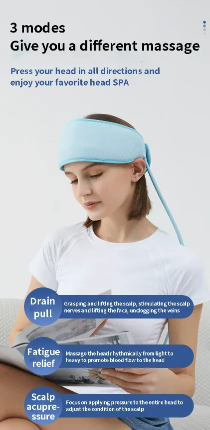 HIVAGI® "Wireless Head Massager with Vibration, Heat, and Air Compression - Relieve Stress and Promote Relaxation"