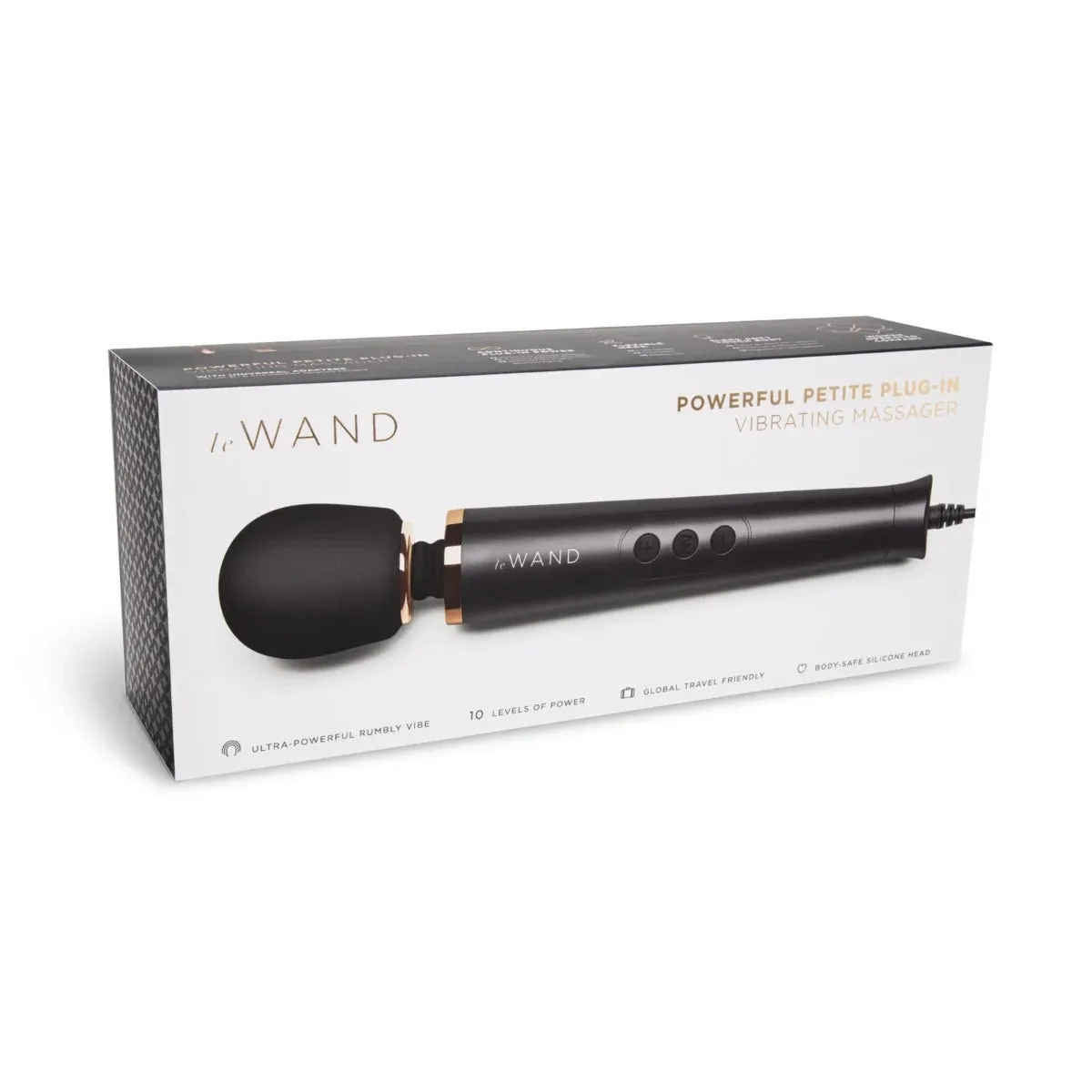 Le Wand Powerful Petite Plug In Wand Massager Black