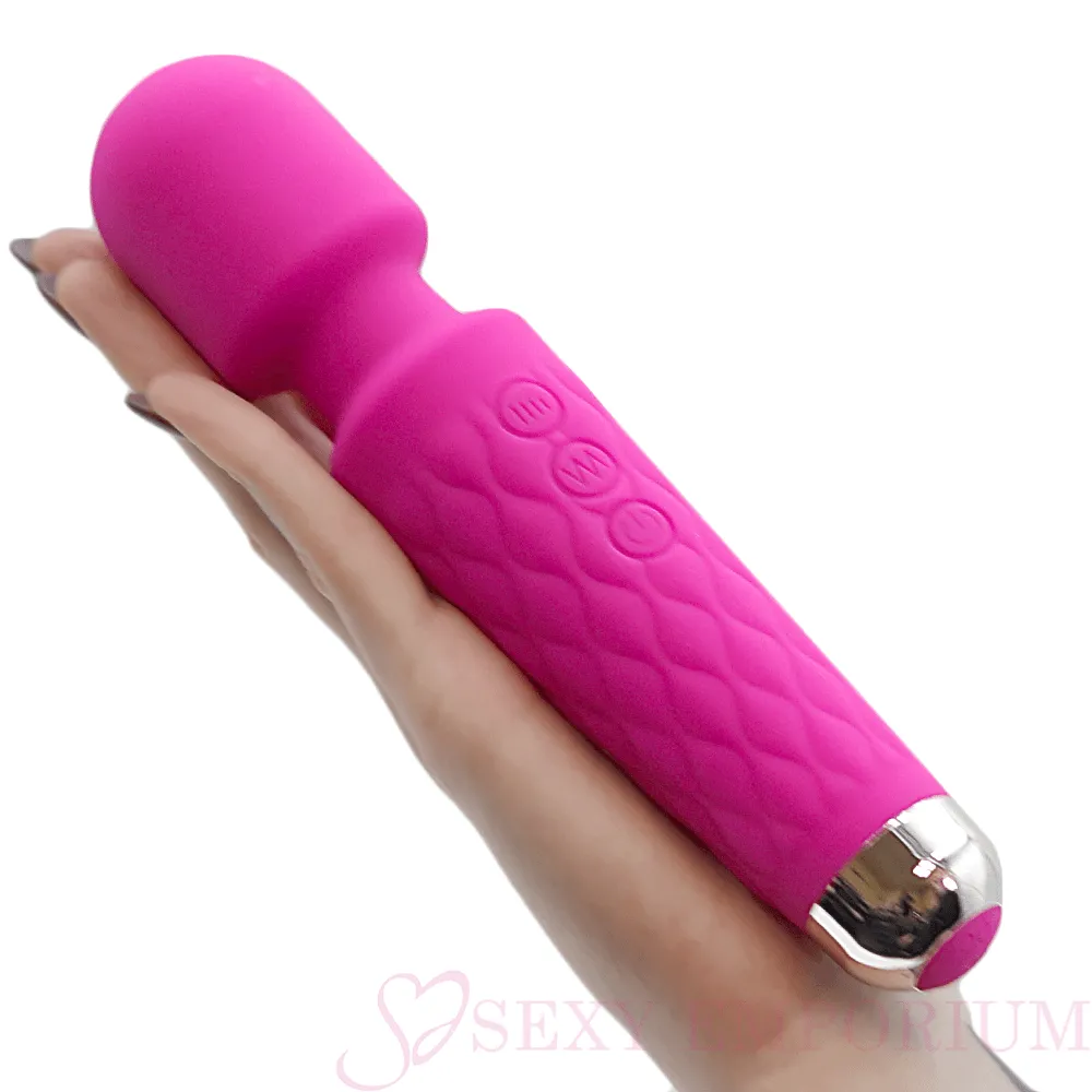 Luxurious Silicone 20 Frequency Vibration Wand Pink