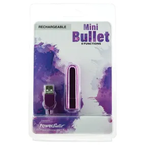 Mini Bullet Rechargeable Bullet - 9 Functions Purple