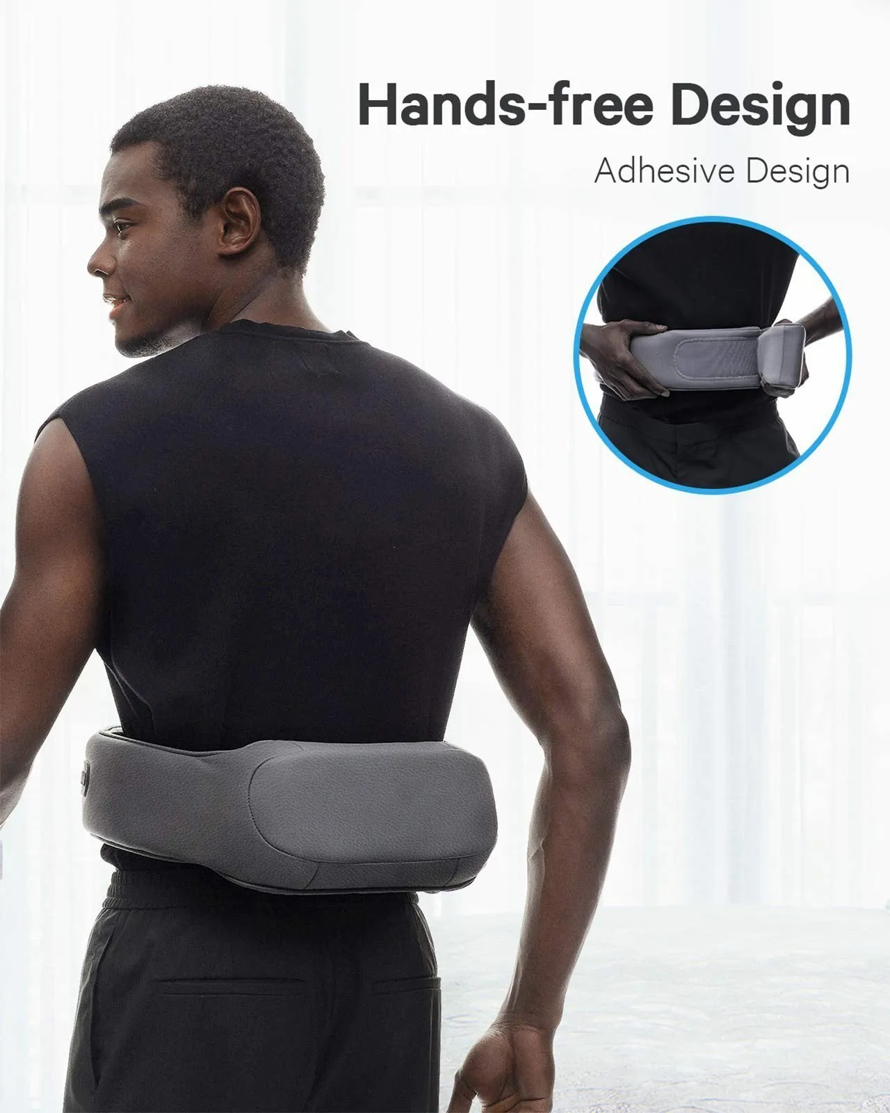 Naipo Cordless Rechargeable Neck Shoulder Massager, Shiatsu Massage