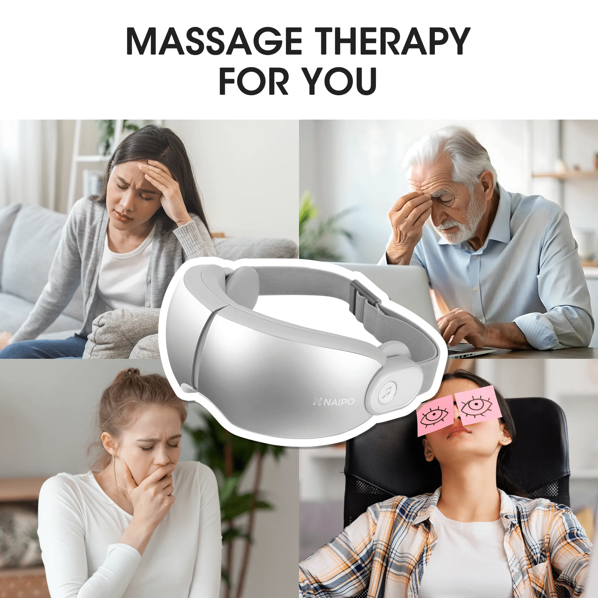 Naipo Electric Eye Massager with Music Mode