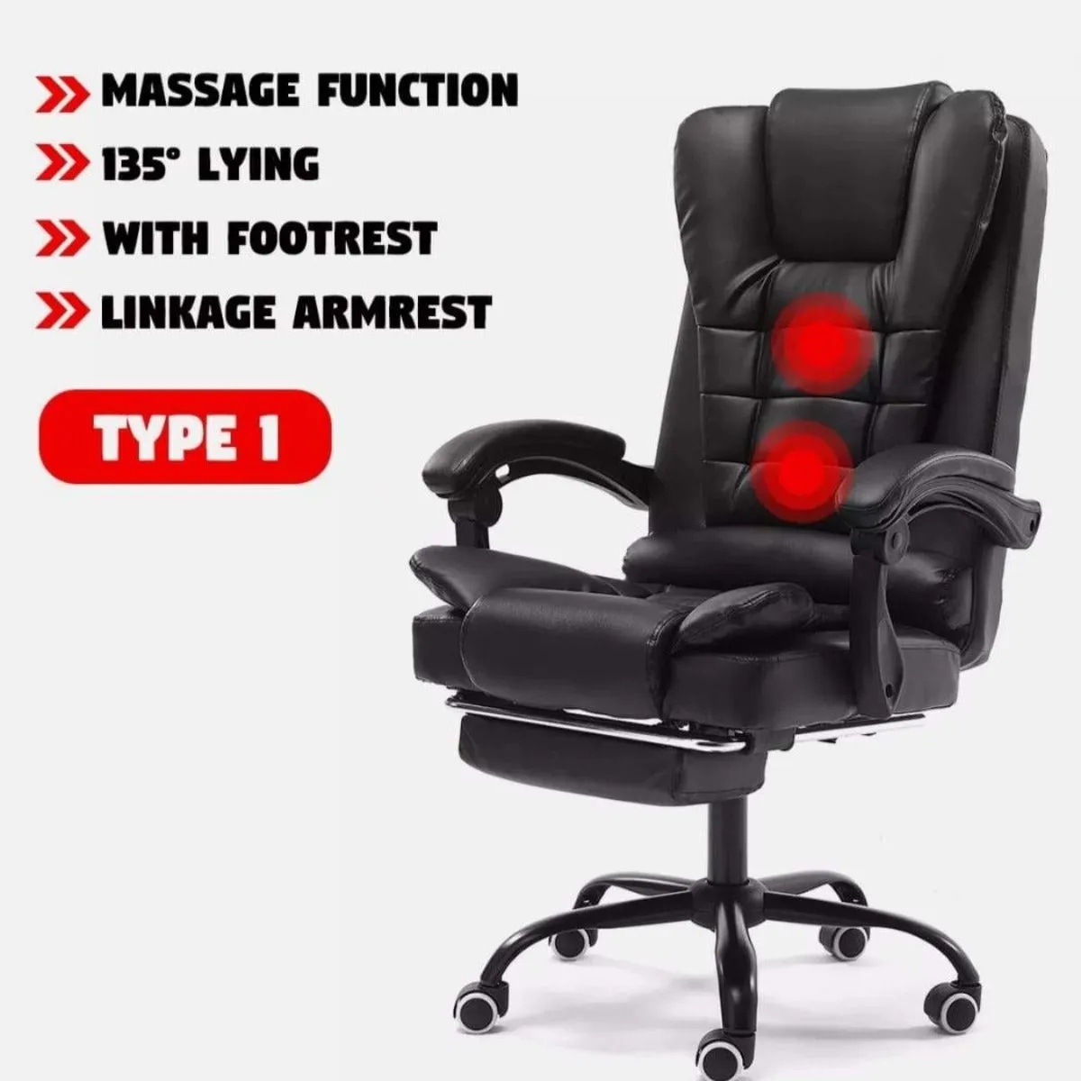 Premium Office Massage Chair with Footrest