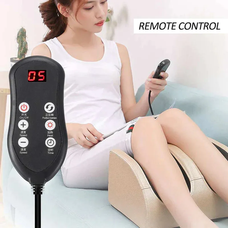 "Electric Foot Massager with Heating Therapy, Shiatsu Kneading Roller, Hot Compression, Muscle Relaxation, and Pain Relief"